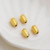 Gold-Plated Melon Pattern Spacer Beads, Colorfast, 7x11mm, DIY Jewelry Pumpkin Shape