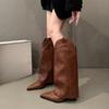 Sleeve Slim-heel Single Boots Autumn New Pointed Toe Anti-slip Wear-resistant Tall Boots