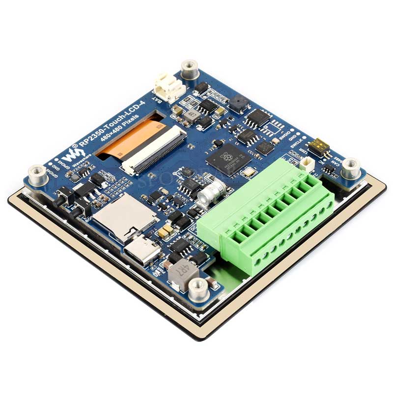 Raspberry Pi Pico 2 RP2350 4inch LCD CAN RS485 QMI8658 Development Board 480x480 TouchScreen Display RP2350-Touch-LCD-4