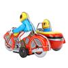 Wind Up Motorcycle Toy Iron Retro Collectible Three Wheeled Motorcycle Clockwork Vintage Toy for Des