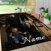 Custom Name Kitten Clown Balloon Theme Carpet Rug Customizable Soft Washable Anti-Slip Home Living Room Sofa Mats Personalized Rug. 0909106