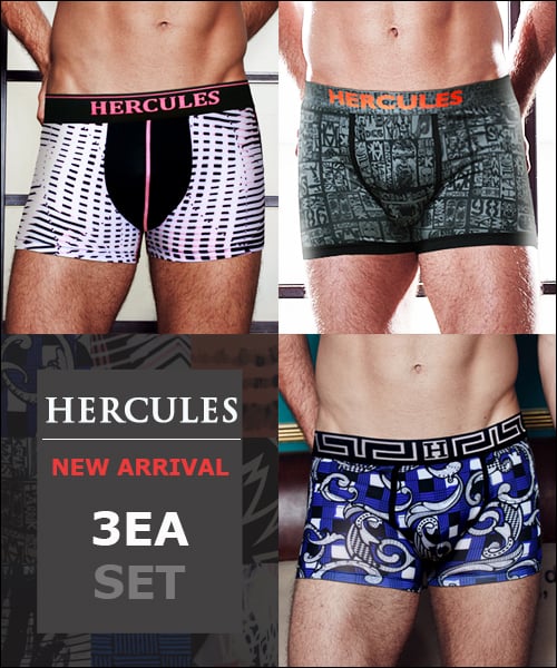 

[Нижнее белье Hercules] Удобные и стильные боксеры, набор из 3 штук HB2DR302SET [Доставка из Кореи] 100% Оригинал 95