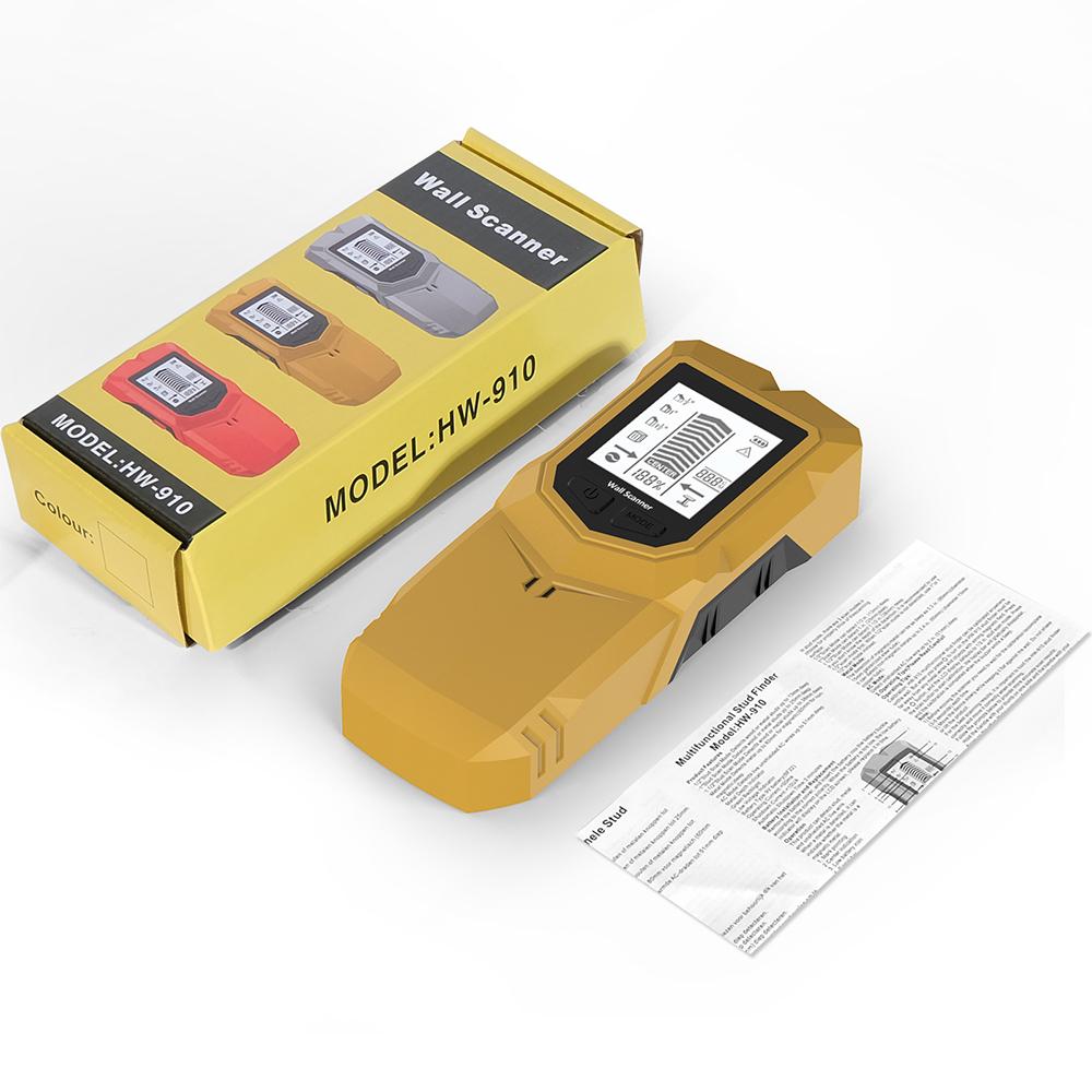 

HW-910 Multi-purpose Wall Detector, AC Wire, Cable Detector, Depth Tracker, Wall Metal Detector, Wood Finder жёлтый