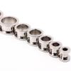 Black & Silver Electroplated Titanium Steel Ear Expander (1.2-25mm) Piercing Jewelry