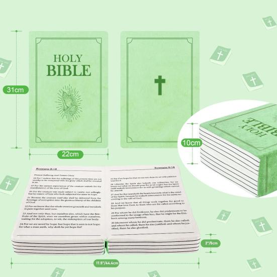 Bible Polštář Kniha Plyšový polštářek Realistický vzhled Odolný proti opotřebení Šetrný k pokožce Neblednoucí Křesťanský domov s akcentem Dekor na pohovku
