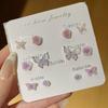"Charming Silver Needle Butterfly Earrings - Delicate, Exquisite, and Fresh Design"