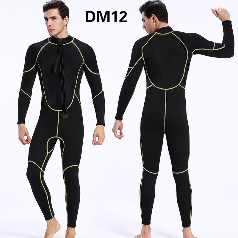3mm Front Zipper One-Piece Wetsuit for Diving, Surfing & Swimming - Cold Protection Warm Suit