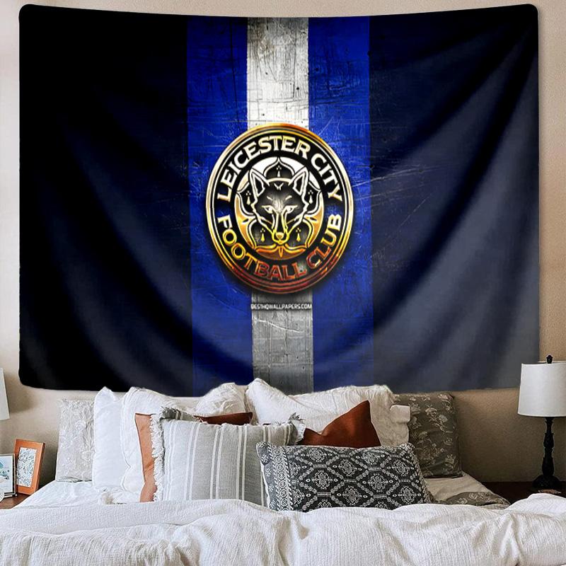 Leicester Football Club Crest Tapestry Playroom Tapestry, Accessories for Bedroom,Livingroom, dormitory Room Wall Decor Fan Birthday Gifts