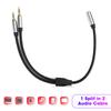 o Cable AUX 3.5mm 1 Female to 2 Male 1 Split in 2 TV Amplifier Speaker Mount Connection