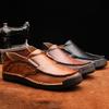 Men's Handmade Leather Shoes Casual Slip On Loafers Men's Flats Moccasins