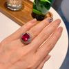 Schmuck Ring Farbe Schatz Beliebtes Temperament Schmuck Retro Ring Hauptstein 10 * 12