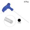 4pcs Hex Key T-Handle Dual End Wrench 1.5/2/2.5/3/4/5/8mm Metric CR-V Steel Flat End Spanner Automotive Household Maintenance