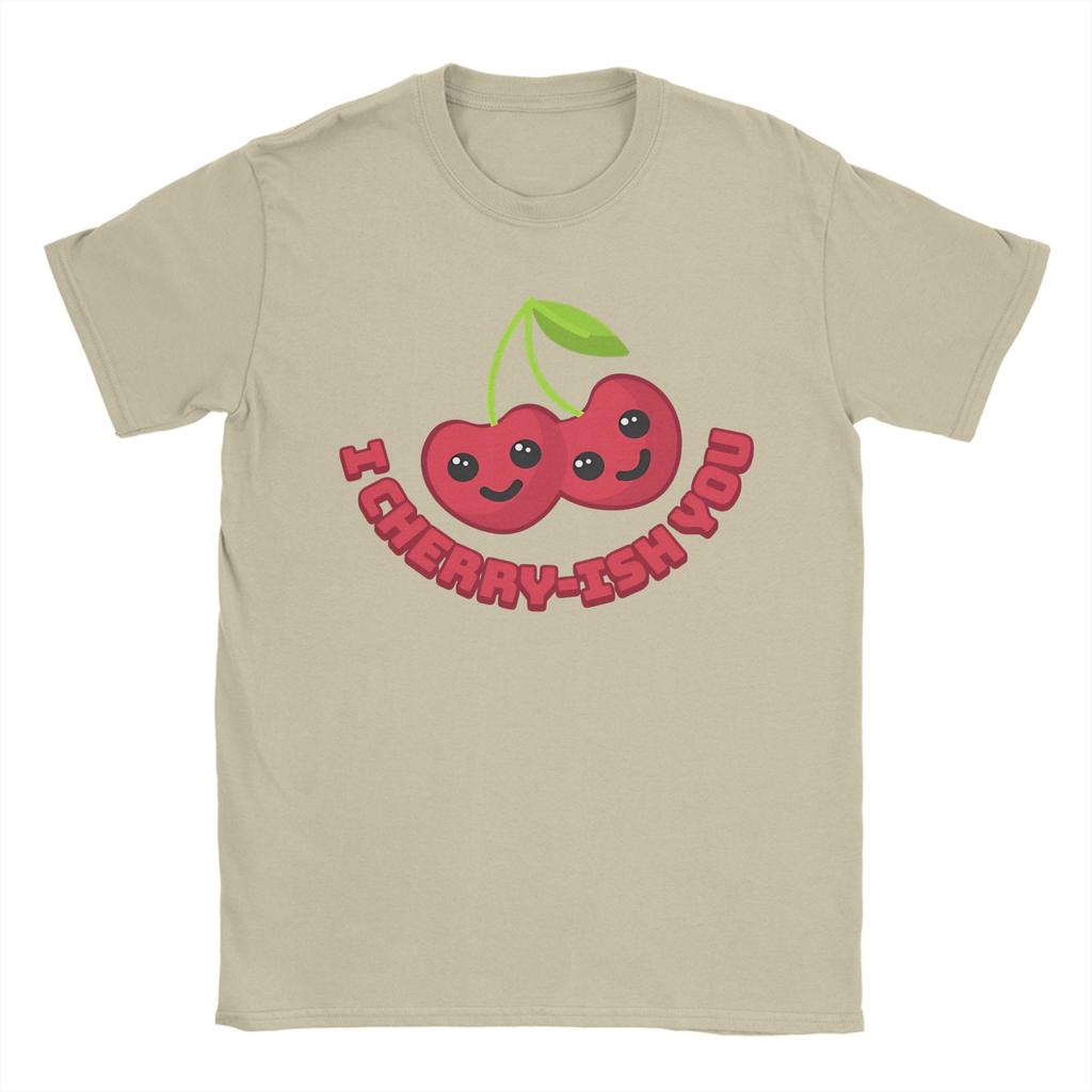 I Cherryish You Cute Cherry Cartoon T Shirt Summer 100 Cotton T Shirts For Unisex Leisure Casual Tshirt ShortSleeved Tees
