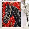 Sparkling Pearl Painting Kit with Frame Majestic Black Horse Portrait Bead Art Canvas Relaxing Craft Home Wall Decor Birthday Gift
