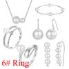S925 Sterling Silver Temperament Pearl Set Versatile Simple French Temperament Bead Earrings, Direct Sales