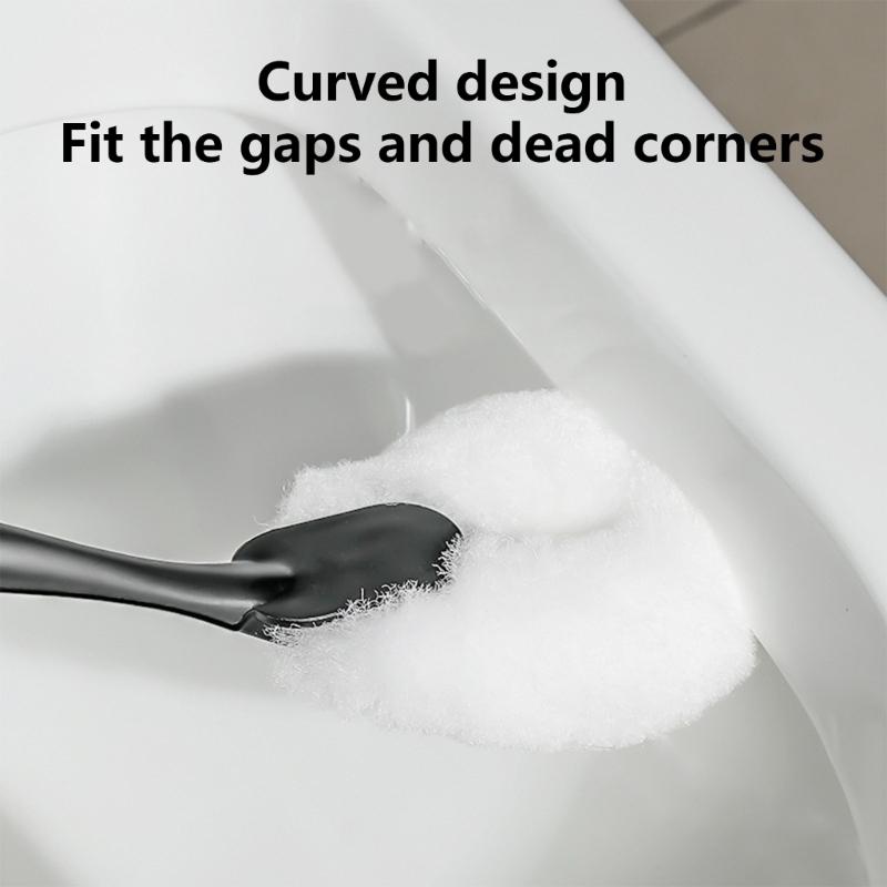 Long Handle Toilet Bowl Brush and Holder Bathroom Toilet Brush Soft Bristles Toilet Cleaning Brush Easily to Use