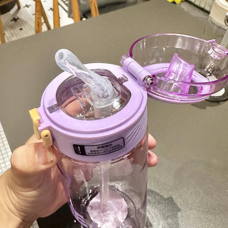Large Capacity Summer Water Bottle Leak-Proof Portable Drinking Kettle With Sippy Handle Juice Milk Cup Sippy Cup Outdoors