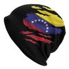 Venezuela zerrissene Flagge Kappen Venezolanische Goth Unisex Damen Outdoor Skullies Mützen Hut Frühling Warm Thermisch Elastisch Haube Hut