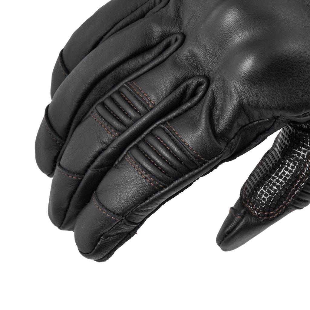 Komine Motorcycle Gloves Protective Leather Winter Graphite XL GK-848 Gloves, Black,