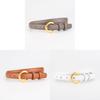 Leather Men Women Fashion Belt With Alloy Buckle And Letter Details For Casual Dress