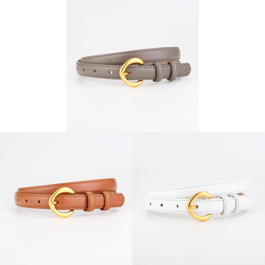 Leather Men Women Fashion Belt With Alloy Buckle And Letter Details For Casual Dress