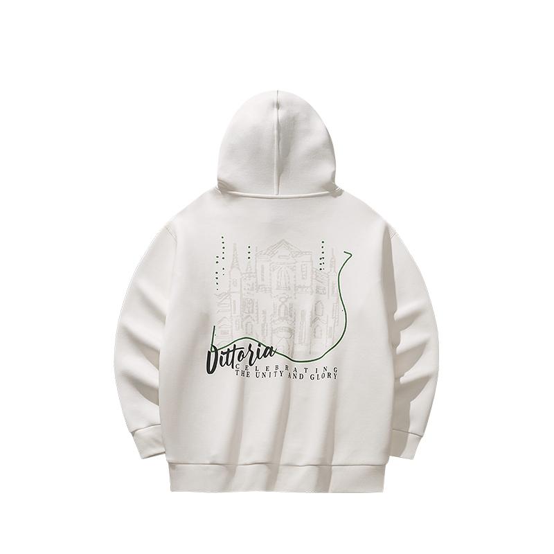 Anta Comfortable Simple Loose Hooded Letter Versatile Casual Sweatshirt Men Sweatshirt 152548710S-1