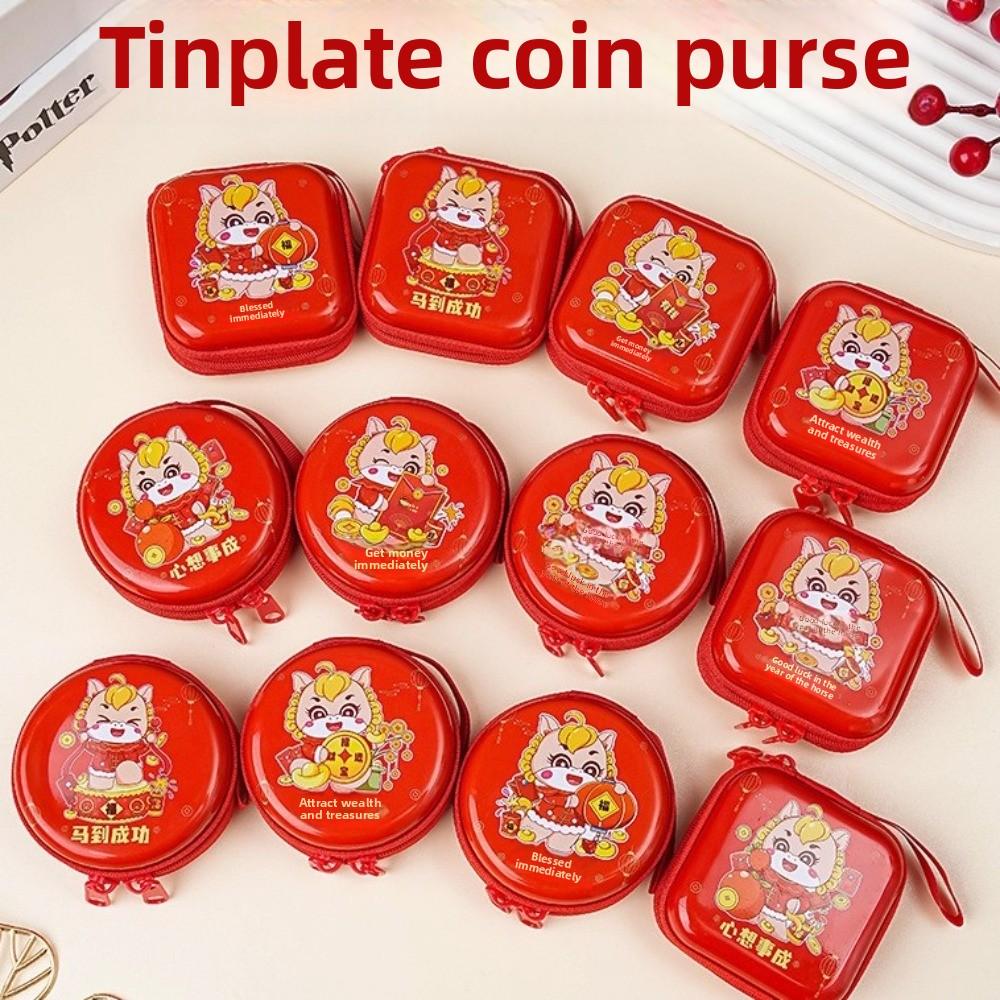 Gifts Cartoon Christmas Coin Purse Tin Box Santa Claus Phone Keychain Pendant Snowman Cartoon Storage Box Christmas