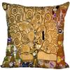 Gustav Klimt Oil Painting Printed Polyester Decorative Pillowcase Home Sofa Square Pillowcover Cushion Cover 45X45Cm