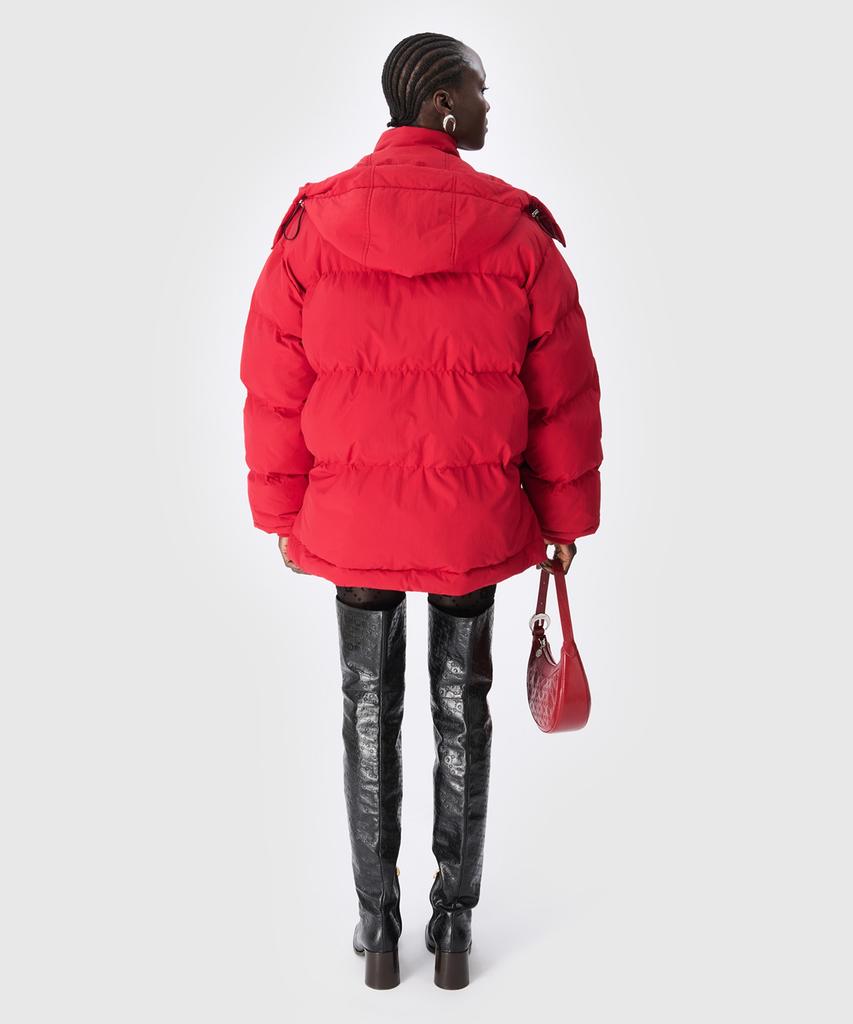 Marine Serre (U) Ms Sport Nylon Puffer Coat Red Ms Sport Nylon Puffer Coat Red