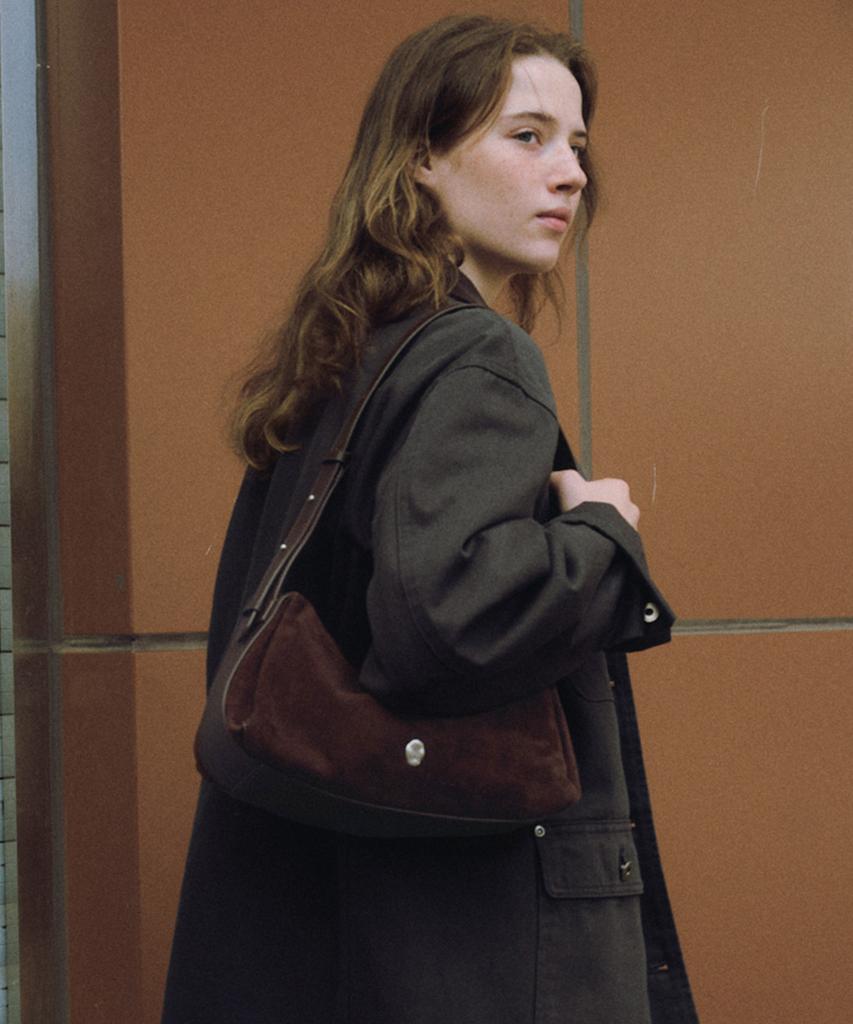 Ostkaka Soft Shoulder Mini Suede Brown