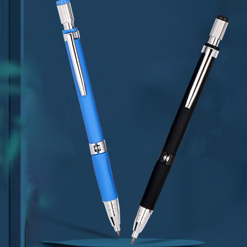 2.0 Mm Mechanical Pencil Set 2x Automatic Pencils 2 Cases Refills (Color and Black) for Draft Drawing Writing Crafting