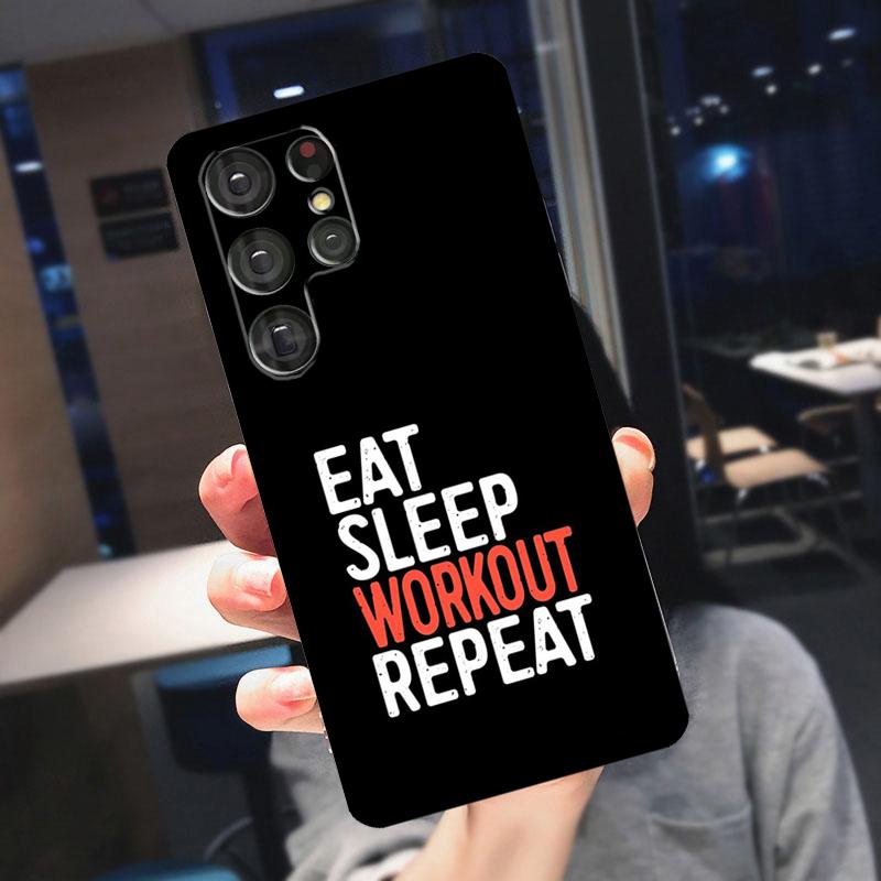 Bodybuilding Gym Fitness Case For Samsung Galaxy S23 S22 S21 Ultra S20 FE Note 10 20 S8 S9 S10 Plus Phone Cover