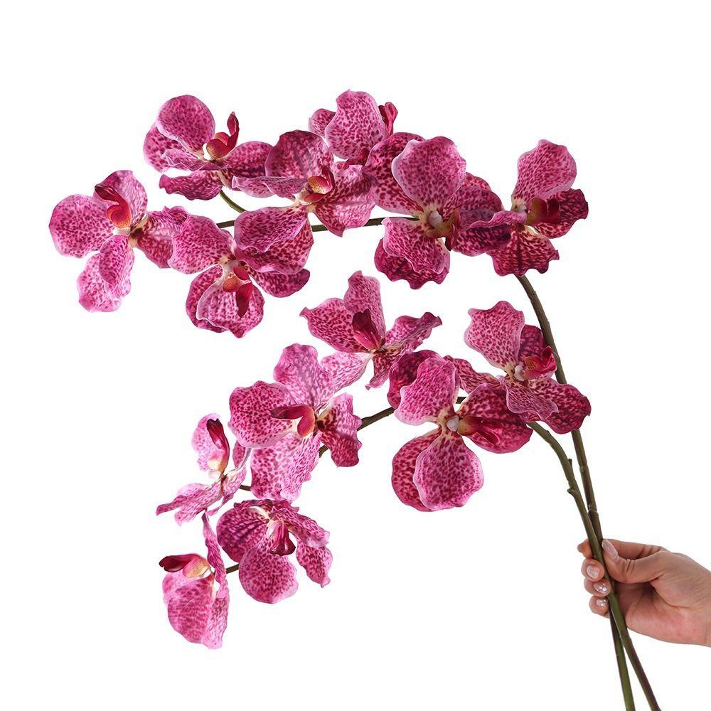 Moisturizing Latex Artificial Orchid Flowers 80 CM Length Vanda Orchid Decor Wedding Decoration