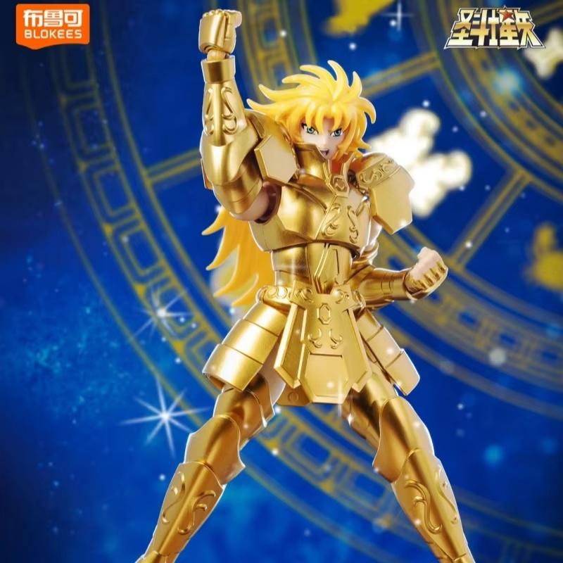 Blokees Saint Seiya Champion Class Gemini Saga Phoenix Ikki Gold Saint Classic Anime Figure Desktop Ornament Collectible Toy Gif