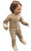 Romper Full Zipper 56 Pajamas for Newborns Smooth Beige