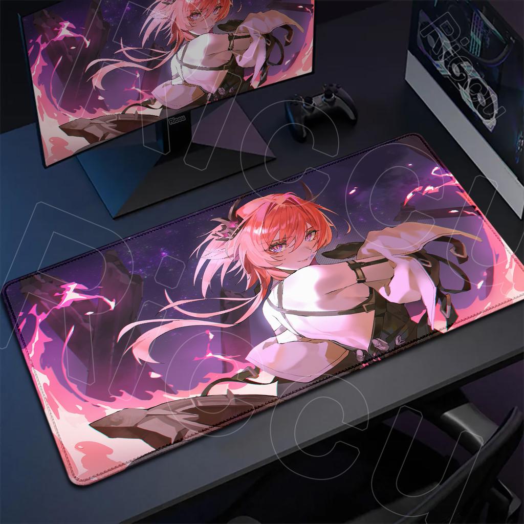 HD Arknights Endfield Mauspads Anime Mädchen Laevatein Mauspads Groß Gamer XXL Laptop Teppich Gaming PC Zubehör erweitern Schreibtischunterlage