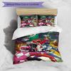 Set copripiumino 3 pezzi (1*Copripiumino + 2*Federe, Senza Nucleo),Set Biancheria da Letto con Stampa Mighty Morphin Power Rangers, Decorazione Camera da Letto, Stagione Unica, Compleanno