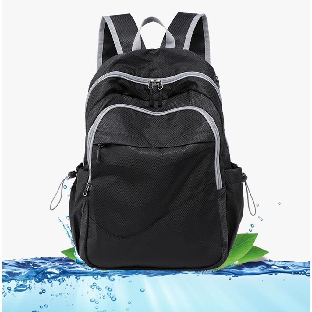 Hiking Backpack Sports Lightweight Folding Waterproof Ultra Light Daypack for Outdoor Travel Black