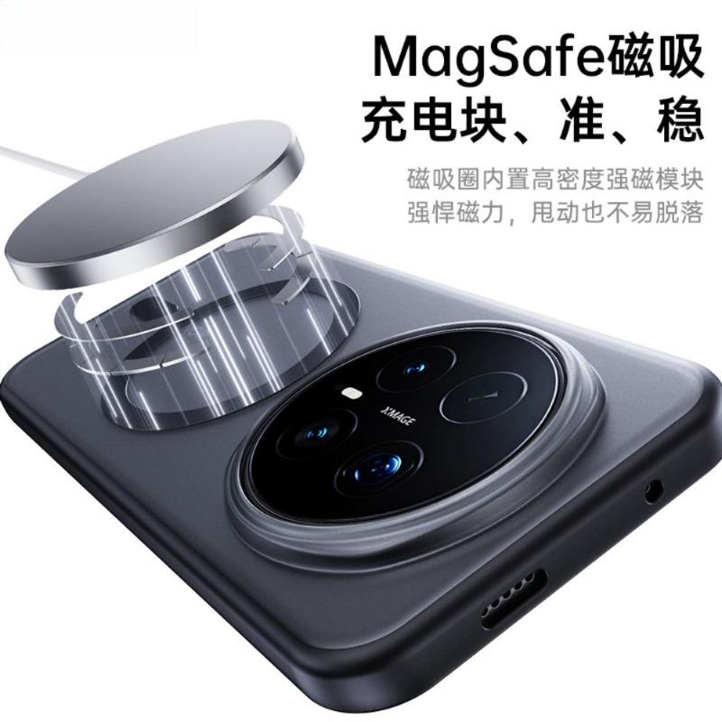 For Honor Magic 8 Pro Case Magnetic 360° Ring For MagSafe Matte Transparent Acrylic Skin Feel Phone Cover Dustproof Bumper