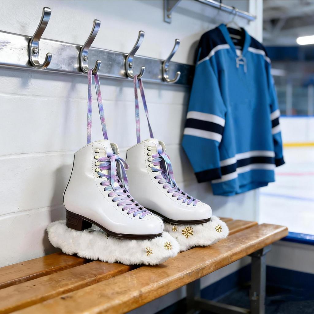 1 Pair Soft Flannel Ice Skate Guards Moisture-Wicking Skate Blade Protectors For Hockey & Figure Skates, Youth Adults Men Women