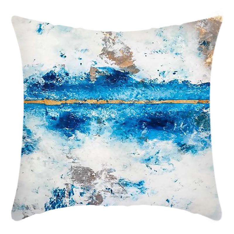 New Light Luxury Series Painted Print Splash Ink Print Pillow Case Home Sofa Cushion Cover