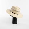 Spring and summer new European and American style fashion casual hand-woven belt belt buckle imported papyrus wide-brimmed jazz hat sunshade straw hat