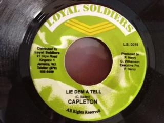7inch Record CAPLETON - Lie Dem A Tell LS0016 Loyal Soldiers  2004 Jamaica Reggae, Ska & Dub Used