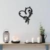 Metal Heart Wall Decor Iron Art Scroll Vintage Hanging Indoor Outdoor Gift