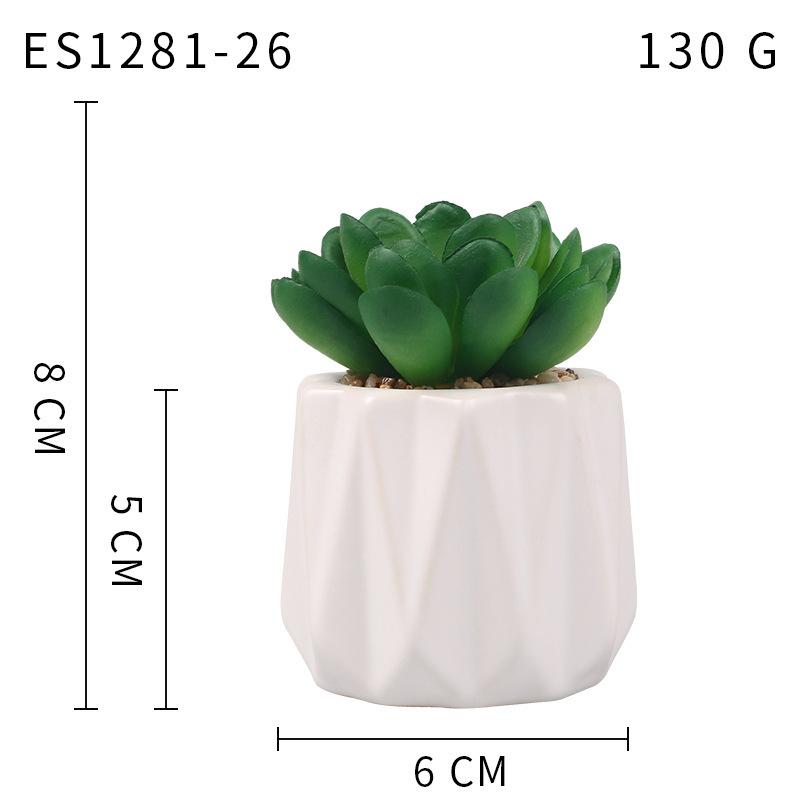 Small, Wavy Cup-Shaped Simulated Succulent Plant Potted Plant, Nordic Office Furniture Fresh Decoration