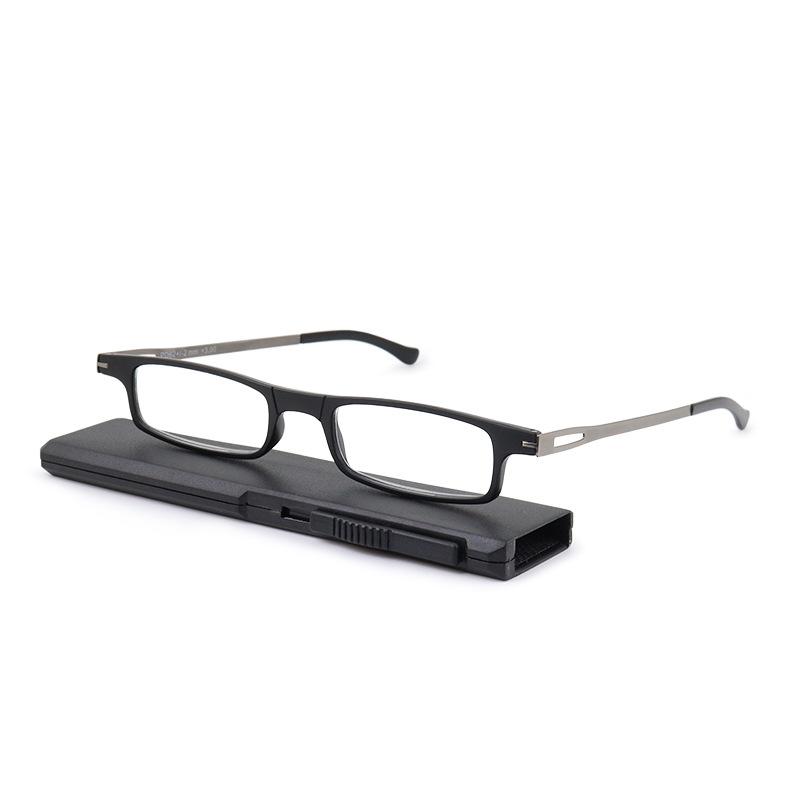 

Металеві окуляри для читання з захистом від синього світла Легкі та зручні для носіння Футляр для окулярів push-pull Аксесуари Окуляри для пресбіопії +3.5