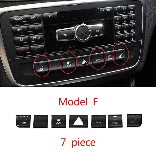 Car Console Air Conditioner Function Buttons Trim Sticker For Mercedes Benz GLA X156 CLA C117 A B Class W176 W246 2013-2017