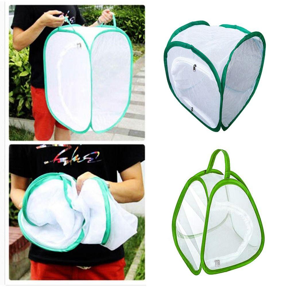 Zipper Opening Collapsible Insect Cage Green Breeding Observing Cages  Indoor Outdoor