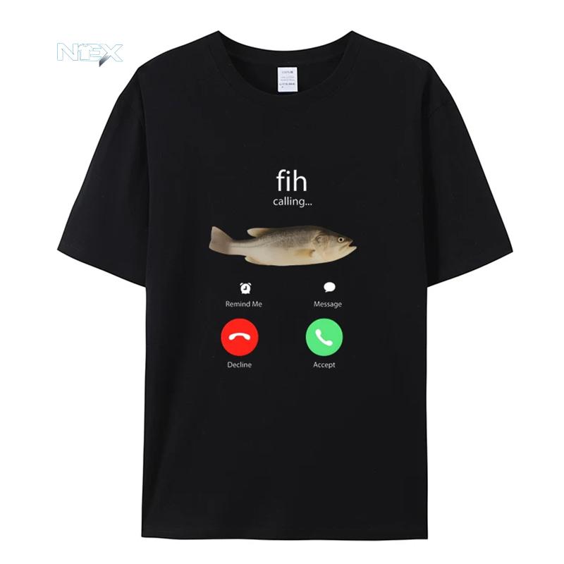 

Fih Звонок Напомнить Мне Сообщение Отклонить Принять Печатные Футболки Мужские Летние С Коротким Рукавом Футболки Топы Винтажная Уличная Одежда S чёрный