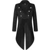 2023Wish New European and American Men's Clothing Medieval Retro Clothing Men's Mid-Length Punk Retro Tailcoat for Men